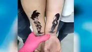 Se hace tatuaje de romántica escena de Goku con Milk y fans de Dragon Ball Super se emocionan al verlo [FOTOS]