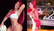 Daysi Araujo cumple apuesta y se despoja de sus prendas diminutas en plena vía pública [VIDEO]