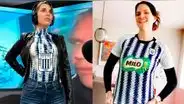 Juliana Oxenford y Lorena Álvarez posan con la camiseta de Alianza antes del ‘Clásico’