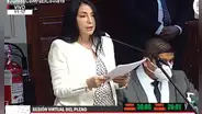 Elizabeth Astete se quiebra mientras exponía ante el Pleno del Congreso