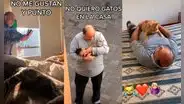 Su padre no quería gatos en la casa pero luego se vuelven sus engreídos