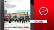Es falso que la Universidad Nacional San Luis Gonzaga de Ica haya sido licenciada por Sunedu en setiembre de 2021