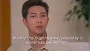 RM de BTS recuerda acusaciones de misoginia: “Fue una oportunidad de reflexionar”
