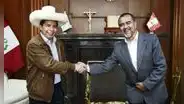 Pedro Castillo se reunió con Iber Maraví en Palacio de Gobierno este viernes