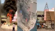 Incendio en Jockey Plaza: videos del momento del siniestro del árbol de Navidad