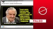 Es falsa la frase atribuida a Pepe Mujica sobre el Gobierno de Pedro Castillo