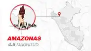 Temblor de 4.5 de magnitud se sintió en Amazonas hoy, según IGP