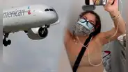 Mujer se encierra en el baño de un avión durante 5 horas tras dar positivo a COVID-19