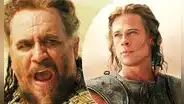 Brad Pitt  impresiona con su belleza a Brian Cox en Troya