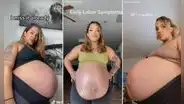 Tiktoker sorprende a millones al mostrar el tamaño de su barriga de embarazada