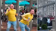 Joven asombra a clientes de restaurante al ponerse a bailar “My name is Chicky”