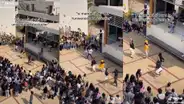 Jóvenes se lucen en reto de baile a ritmo de reggaetón dentro de la Universidad Católica