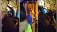 Jóvenes suben a bus tras concierto de Wisin y Yandel y cantan sus temas con el cobrador