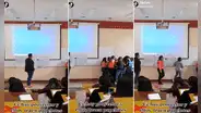 Alumnos exponen con papelógrafos en lugar de diapositivas y cautivan las redes