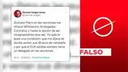 Es falso el tuit en el que Germán Vargas asegura que Gustavo Petro le ofreció la vicepresidencia de Colombia