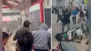 Las Malvinas: comerciantes atacan y casi queman motos de la PNP tras operativo