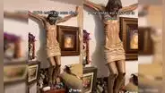Joven visita a su abuela y se sorprende al ver imagen gigante de Cristo en la sala