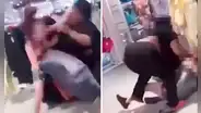 Mujer no puede aguantarse y defeca durante pelea en centro comercial