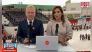 Alvina Ruiz y Gunter Rave desmotivados por público ausente en desfile militar