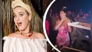 Katy Perry es captada arrojando tajadas de pizza en una discoteca