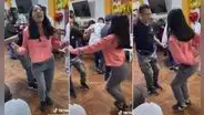 Peruana saca los ‘pasos prohibidos’ al ritmo de huayno y se roba el show en fiesta familiar