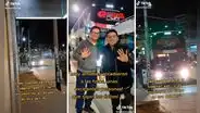 Sale a comprar pan, encuentra el carro del Grupo 5 y logra tomarse foto con Christian Yaipén