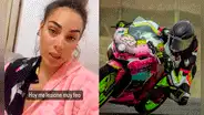 Aída Martínez sufre grave accidente en su moto: “He estado llorando”