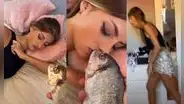 Joven le hace broma pesada a su novia y le pone un pescado en la boca mientras ella duerme