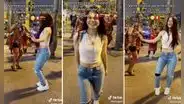 Venezolana saca los ‘pasos prohibidos’ al bailar música de la selva en plena calle