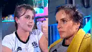 Alejandra Baigorria se quiebra tras vencer a Ducelia Echevarría, quien se enojó por el resultado