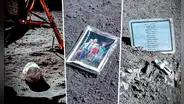Bolsas para heces, una foto familiar y otros objetos que el hombre ha dejado en la Luna