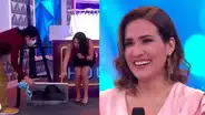 Alvina Ruiz es sorprendida con cuadro para su casa, pero chico de producción lo rompe en vivo