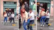 Venezolana se anima a sacar los ‘pasos prohibidos’ con peruano bailarín en el Centro de Lima