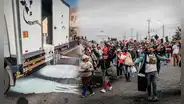 Ganaderos arrojaron leche frente a protestantes: “Exigimos que nos dejen trabajar”
