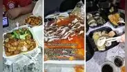 Esposa de repartidor de delivery muestra todo lo que come gratis gracias a los pedidos cancelados