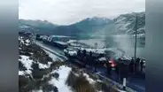 Carretera Central ha sido bloqueada por grupo de manifestantes que protestan contra Dina Boluarte