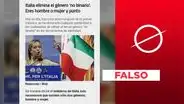 Es falso que Italia "eliminó el género no binario" de los documentos de identidad: nunca fue legal
