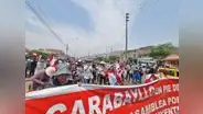Comas: manifestantes marchan por la avenida Túpac Amaru y se dirigen cerca de Plaza Norte