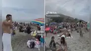 Lleva a su novio italiano a conocer la playa de Ancón y su reacción es viral: “Parece mercado”