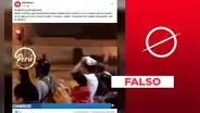 No, este video no demuestra que manifestante fue herido por una "piedra" de sus compañeros