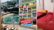 Joven muestra cómo se ve el hotel más barato que hay en Acapulco y los usuarios no lo pueden creer