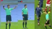 Árbitro estrenó nuevo protocolo de la FIFA y explicó al público su decisión tras ver el VAR