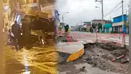 Arequipa: denuncian que Sedapar abandonó obra y cúster con pasajeros cayó al forado