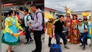 Cajamarca: turistas fueron recibidos en aeropuerto con coplas y bailes de carnaval