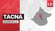 Temblor de magnitud 4.6 se sintió en Tacna hoy, según IGP