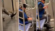 Pasajero se queda dormido en el tren y una rata aprovecha para subirse a su cuello