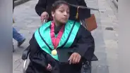 Joven con parálisis cerebral logró grado de bachiller en Contabilidad