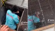 Peruana abre una reja en el piso de Gamarra para recoger 50 céntimos que se le cayeron: “Plata es plata”