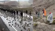 Fuerzas del orden desbloquean carretera central mientras entonan cantos contra terroristas