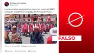 Es falso que estas imágenes sean de los "ponchos rojos del MAS" en la plaza de Armas de Puno